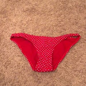 Volcom Red polka dot bikini bottoms